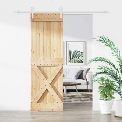 vidaXL Posuvné dvere Prírodná a biela 70 x 210 cm