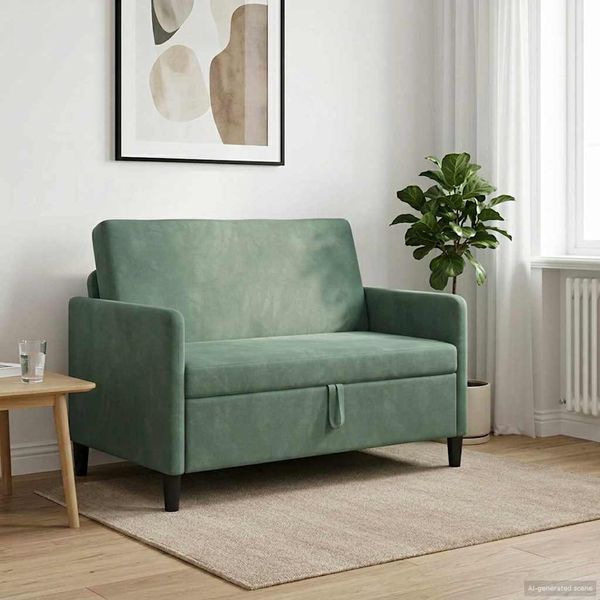 vidaXL Sofa s úložným priestorom Morská zelená 122 x 78 x 87 cm