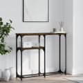vidaXL Konzolový stolík dymový dub 75x22,5x75 cm kompozitné drevo