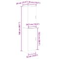 vidaXL Highboard Dymová dub 35 x 39 x 168 cm