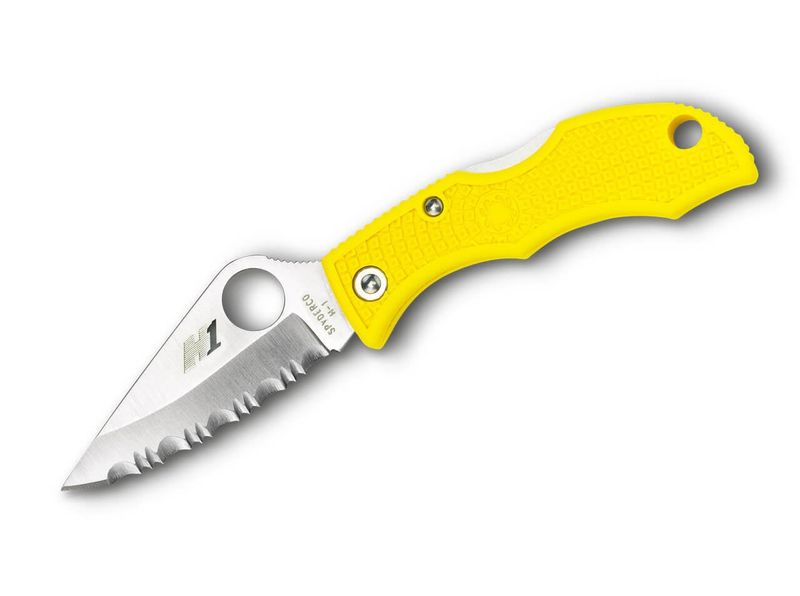 Spyderco LYLS3 Ladybug 3 Salt malý vreckový nôž 4,9 cm, žltá, FRN