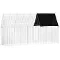vidaXL Klietka pre králiky Strieborná 400 x 100 x 210 cm