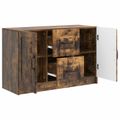 vidaXL Servírovacia skriňa Dymový dub 89 x 34,5 x 57 cm