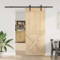 vidaXL Posuvné dvere NARVIK 95 x 210 cm (213,5 cm) Prírodná a čierna