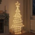 vidaXL Vianočný stromček 240 LED Teplá biela 150 cm Akryl