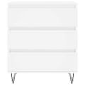 vidaXL Komoda biela 60x35x70 cm spracované drevo
