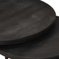 vidaXL Skladacie kávové stoly 3 ks Čierna 60 x 60 x 45 cm