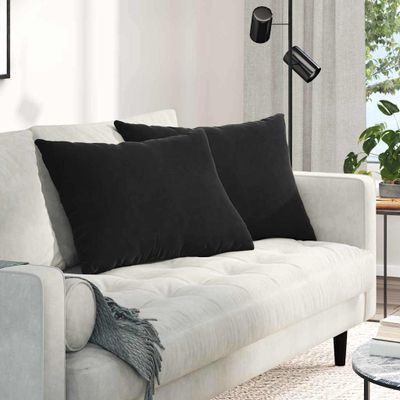 vidaXL Vankúše na pohovku 2 pcs Čierna 70 x 50 cm Kordúrová tkanina