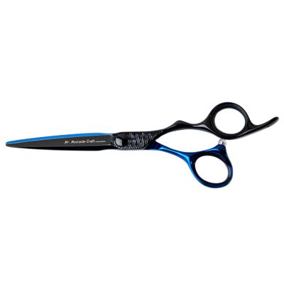 Kadernícke nožnice MR. MUSTACHE Craft Black-Blue - 5,5" / 6,0"