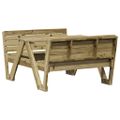 vidaXL Piknikový stôl pre deti 88x122x58 cm impregnovaná borovica