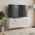 vidaXL Nástenná TV skrinka Biela s vysokým leskom 98 x 31 x 30 cm