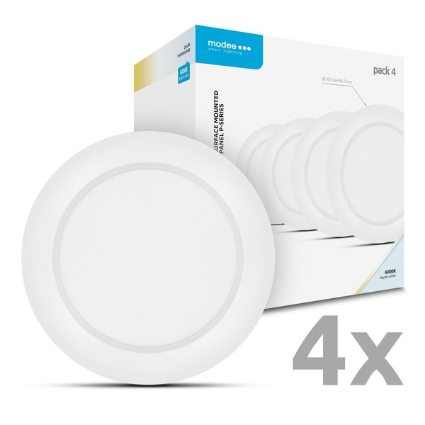 Modee LED Okrúhly LED panel - montovateľný 12W 1320lm studená biela P4 (ML-LPR6000K12WPN)
