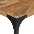 vidaXL Konzolový stolík hnedý 110x35x76 cm mangovníkový masív a železo