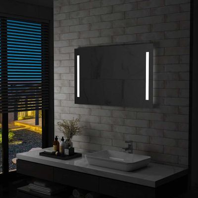 vidaXL Kúpeľňové nástenné zrkadlo s LED osvetlením 100x60 cm