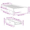 vidaXL Posteľný rám so zásuvkami dub sonoma 100x200cm kompozitné drevo