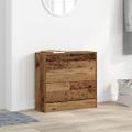 vidaXL Skriňa na topánky 60 x 21 x 57 cm Kompozitné drevo Staré drevo