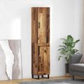vidaXL Highboard Staré drevo 34,5 x 34 x 180 cm Kompozitné drevo