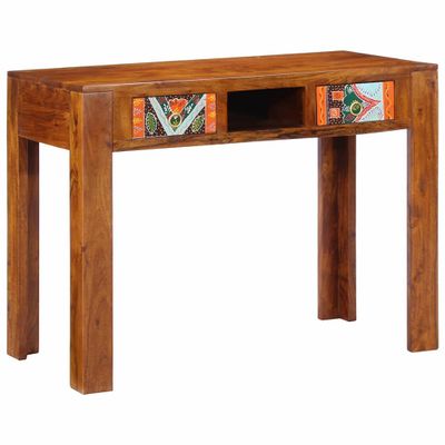 vidaXL Písací stôl so zásuvkou s úložiskom Hnedá 100 x 50 x 75 cm