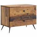vidaXL Nočný stolík Staré drevo 62 x 34,5 x 47,5 cm Kompozitné drevo