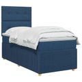 vidaXL Posteľ boxspring s matracom Modrá 100 x 200 cm Látka