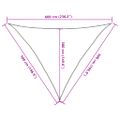 vidaXL Slnečná plachta 160 g/m² trojuholníková svetlosivá 5x5x6 m HDPE