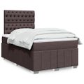 vidaXL Boxspring posteľ s matracom tmavohnedá 120x190 cm látka