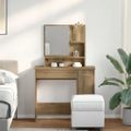 vidaXL toaletný stolík so zrkadlom Artisan Dub 86,5x35x136 cm