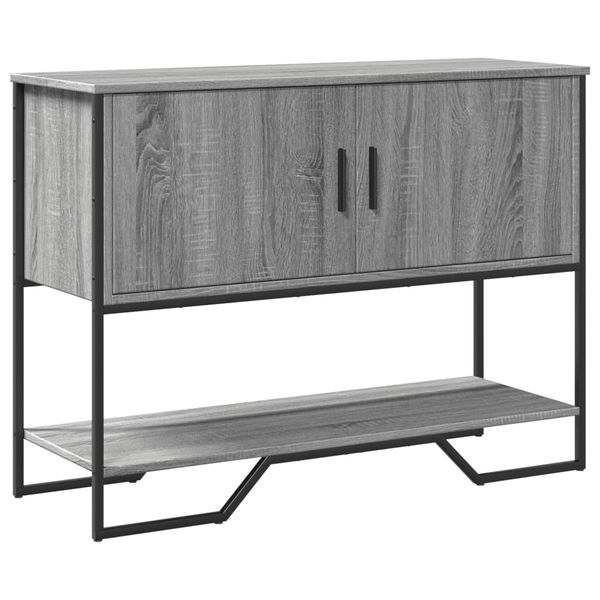 vidaXL Konzolový stolík sivý sonoma 100x35x74,5 cm kompozitné drevo