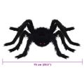vidaXL Halloween pavúk dekorácia 6 ks Čierna 75 cm Polyester a oceľ