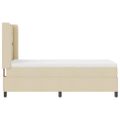 vidaXL Posteľ s pružinovým rámom s vankúšom Krémová 200 x 80 cm látka