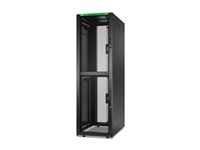 APC NetShelter SX Colocation - Rozvádzač stojanový skriňový - 2 x 600W x 1070D mm, s bočnicami - podlahové prevedenie - čierna - 42U - 19" - kompatibilný s TAA