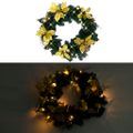 vidaXL Vianočný veniec s LED svetlami zelený 60 cm PVC