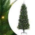 vidaXL Vianočný stromček s 300 LED-i so stojanom Zelená 240 cm PE