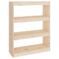 vidaXL Knižnica/deliaca stena 80x30x103,5 cm masívna borovica