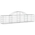 vidaXL Oblúkový gabionový kôš 6 ks 200x30x40/60 cm pozinkované železo