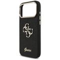 Puzdro Guess Fixed Glitter Big 4G Metal Frame pre iPhone 17 Pro Max čierne