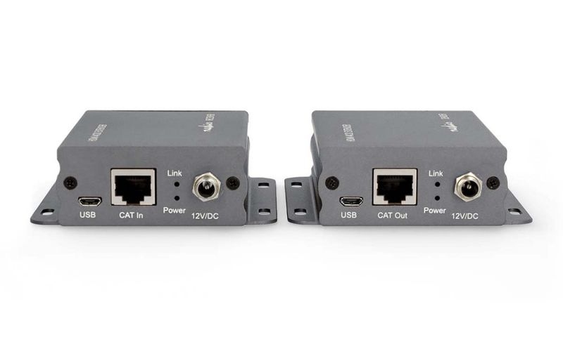 NEDIS HDMI extender/ přes Cat6/ do 50 m/ 4K@30Hz/ 10.2 Gbps/ funkce IR return/ kov/ antracit HDMI extender, 4K@30Hz, 50 m pres Cat6, 10.2 Gbps, IR return, kovový, antracit