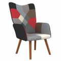vidaXL Relaxačné kreslo patchwork látkové
