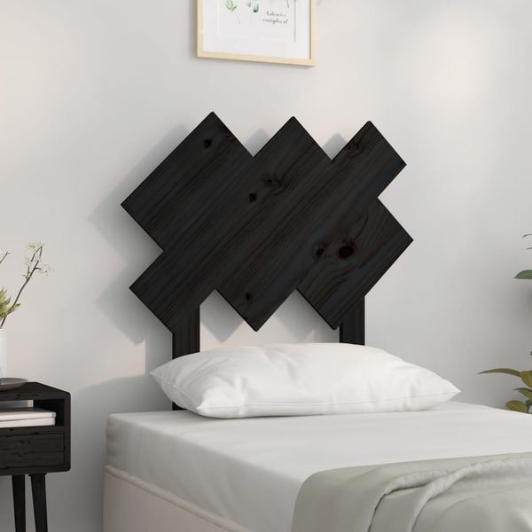 vidaXL Čelo postele čierne 72,5x3x81 cm masívna borovica