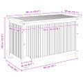 vidaXL Záhradný úložný box s kolieskami 90x50x58 cm masívna akácia