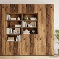 vidaXL Úložný kabinet so policami Staré drevo 70 x 42,5 x 225 cm
