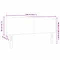 vidaXL LED hlavová doska Tmavo šedá 144 cm Kordúrová tkanina