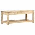 vidaXL Konferenčný stolík 110x50x45 cm mangovníkový masív ručne maľovaný