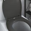 vidaXL WC sedadlo Antracit 47 x 37 x 4 cm Duroplast