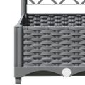 vidaXL Záhradný kvetináč s mriežkou bledosivý 80x40x121,5 cm PP
