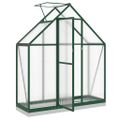 vidaXL Skleník so základovým rámom zelený 169x58x202 cm hliník