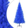 vidaXL Umelý vianočný stromček so stojanom, modrý 240 cm, PVC