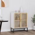 vidaXL Komoda biela 60x30x75 cm kompozitné drevo