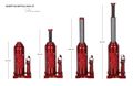 Hydraulický fľaškový zdvihák SX BOTTLE JACK PREMIUM 2T - bez obalu SIXTOL