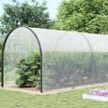 VidaXL Priehľadná plachta s okami 8x12 m Polyetylén